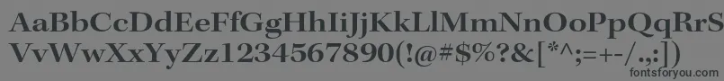 フォントKeplerstdSemiboldextsubh – 黒い文字の灰色の背景