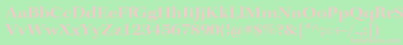 KeplerstdSemiboldextsubh Font – Pink Fonts on Green Background