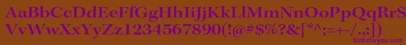 KeplerstdSemiboldextsubh Font – Purple Fonts on Brown Background
