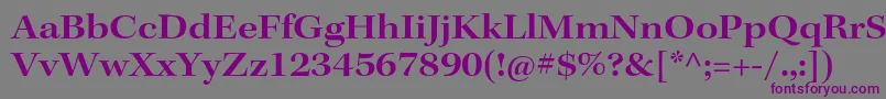 フォントKeplerstdSemiboldextsubh – 紫色のフォント、灰色の背景
