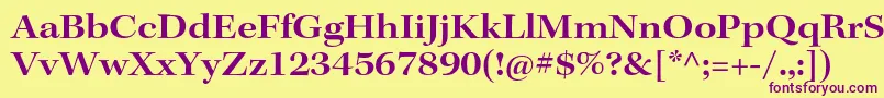 KeplerstdSemiboldextsubh Font – Purple Fonts on Yellow Background