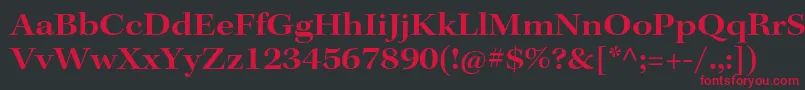 KeplerstdSemiboldextsubh Font – Red Fonts on Black Background
