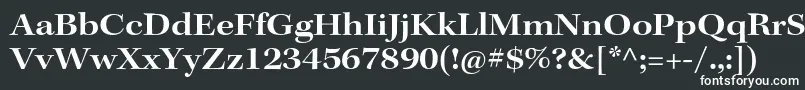 KeplerstdSemiboldextsubh-fontti – valkoiset fontit mustalla taustalla