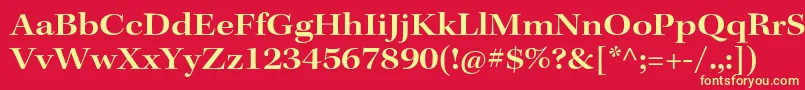 KeplerstdSemiboldextsubh Font – Yellow Fonts on Red Background
