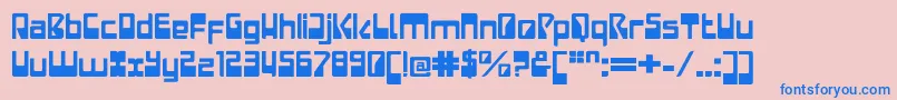 LaserdiscoExtended Font – Blue Fonts on Pink Background