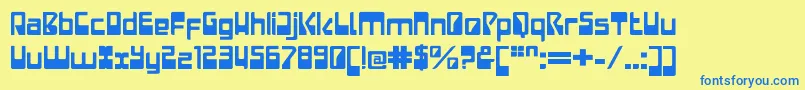 Więcej informacji o czcionce LaserdiscoExtended Czcionka LaserdiscoExtended – niebieskie czcionki na żółtym tle