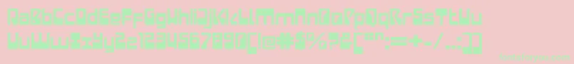 LaserdiscoExtended Font – Green Fonts on Pink Background