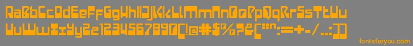 LaserdiscoExtended Font – Orange Fonts on Gray Background