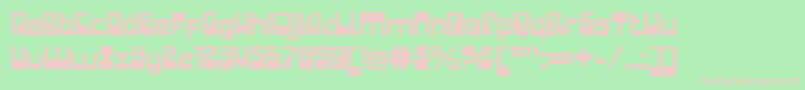 LaserdiscoExtended Font – Pink Fonts on Green Background