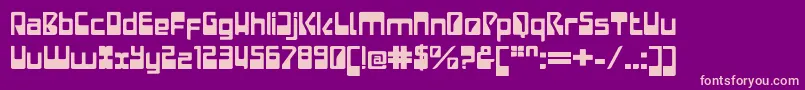LaserdiscoExtended Font – Pink Fonts on Purple Background