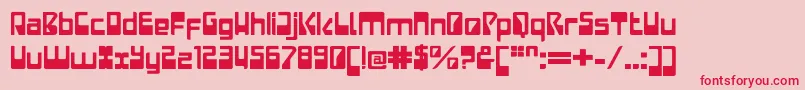 LaserdiscoExtended Font – Red Fonts on Pink Background