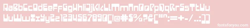 LaserdiscoExtended Font – White Fonts on Pink Background
