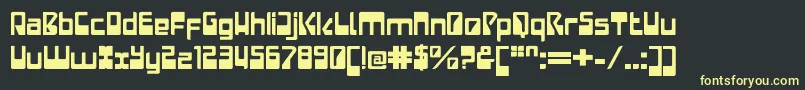 LaserdiscoExtended Font – Yellow Fonts on Black Background