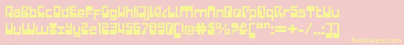 LaserdiscoExtended Font – Yellow Fonts on Pink Background