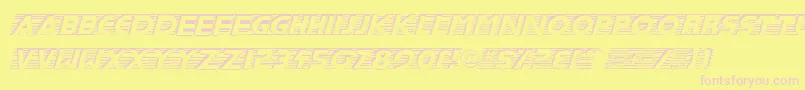 ScanlineRegular Font – Pink Fonts on Yellow Background