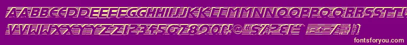 ScanlineRegular Font – Yellow Fonts on Purple Background