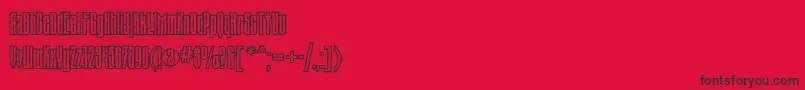 Tauernroughc Font – Black Fonts on Red Background