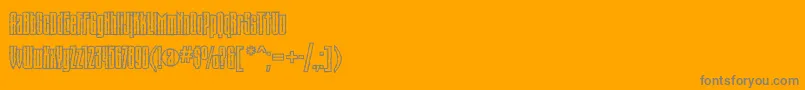 Tauernroughc Font – Gray Fonts on Orange Background