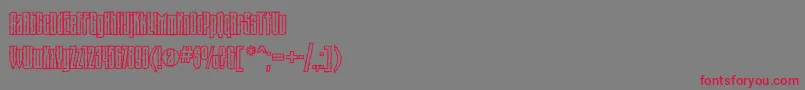 Tauernroughc Font – Red Fonts on Gray Background