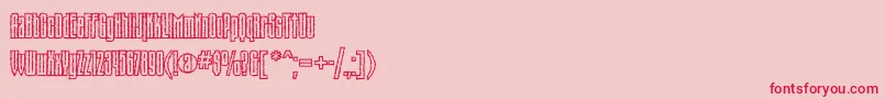 Tauernroughc Font – Red Fonts on Pink Background