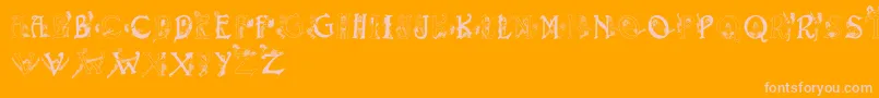 Eroticaps Font – Pink Fonts on Orange Background