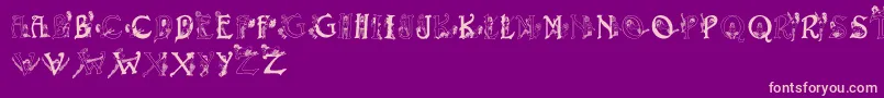 Eroticaps Font – Pink Fonts on Purple Background