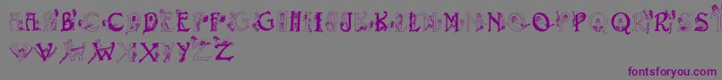 Eroticaps Font – Purple Fonts on Gray Background