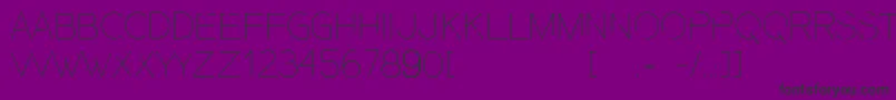 Presa ffy-Schriftart – Schwarze Schriften auf violettem Hintergrund