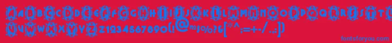 Cameoappearancenf Font – Blue Fonts on Red Background