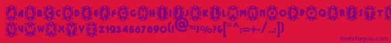 Cameoappearancenf Font – Purple Fonts on Red Background