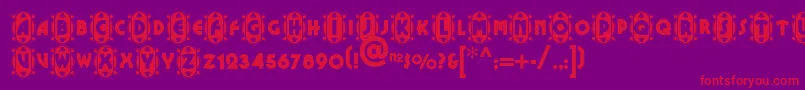 Cameoappearancenf Font – Red Fonts on Purple Background