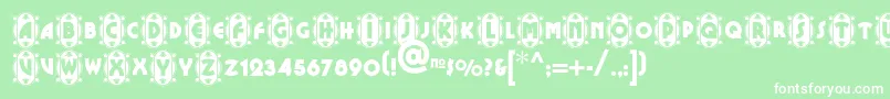 Cameoappearancenf Font – White Fonts on Green Background