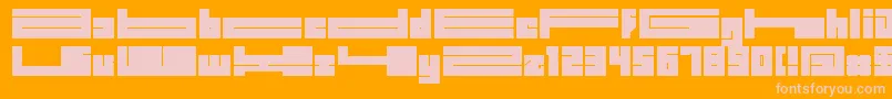 Czcionka Bdbidl – różowe czcionki na pomarańczowym tle