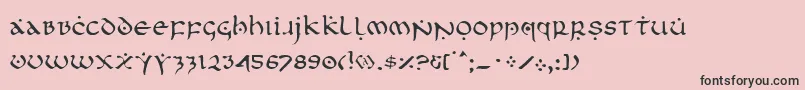 フォントFirstl – ピンクの背景に黒い文字