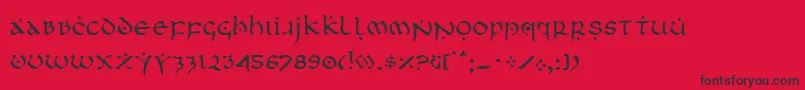Firstl Font – Black Fonts on Red Background