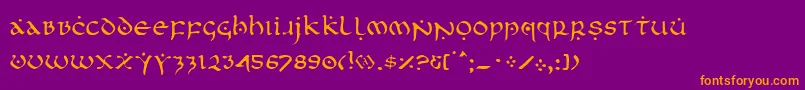 Firstl Font – Orange Fonts on Purple Background