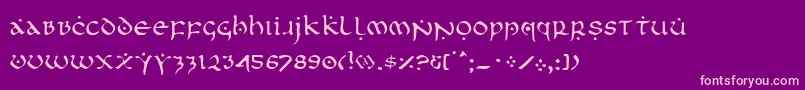 Firstl Font – Pink Fonts on Purple Background