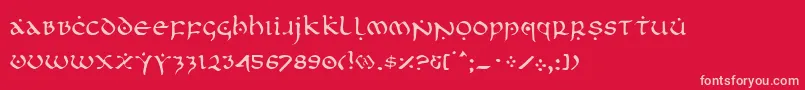 Firstl Font – Pink Fonts on Red Background