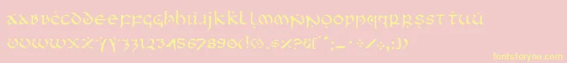 Firstl Font – Yellow Fonts on Pink Background