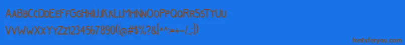 AnggunSans Font – Brown Fonts on Blue Background