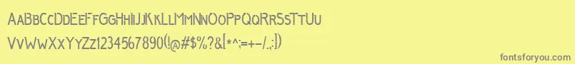 AnggunSans Font – Gray Fonts on Yellow Background