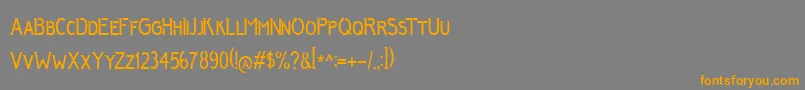 AnggunSans Font – Orange Fonts on Gray Background