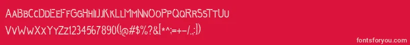 AnggunSans Font – Pink Fonts on Red Background