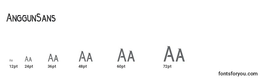 Размеры шрифта AnggunSans (56962)