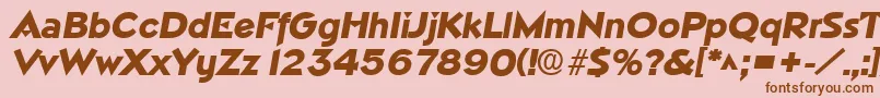 NapolilhBoldItalic Font – Brown Fonts on Pink Background