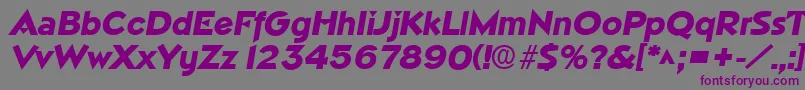 NapolilhBoldItalic Font – Purple Fonts on Gray Background