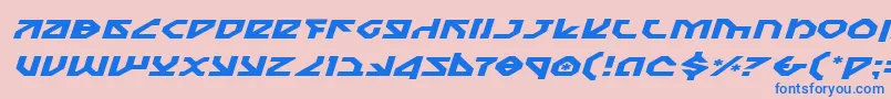 Nostroei Font – Blue Fonts on Pink Background