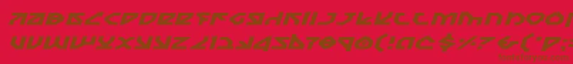 フォントNostroei – 赤い背景に茶色の文字