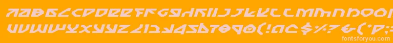 Nostroei Font – Pink Fonts on Orange Background