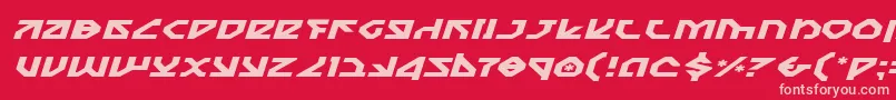 Nostroei Font – Pink Fonts on Red Background